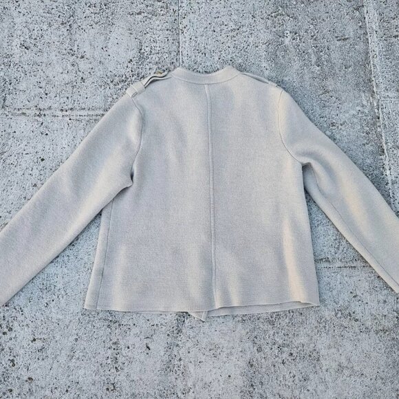 Talbots Petite Women Sweater Pure Merino Wool Long Sleeve Gold Tone Button XLP - Picture 3 of 10